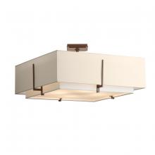 Hubbardton Forge 126513-SKT-05-SF2012-SA2401 - Exos Square Large Double Shade Semi-Flush