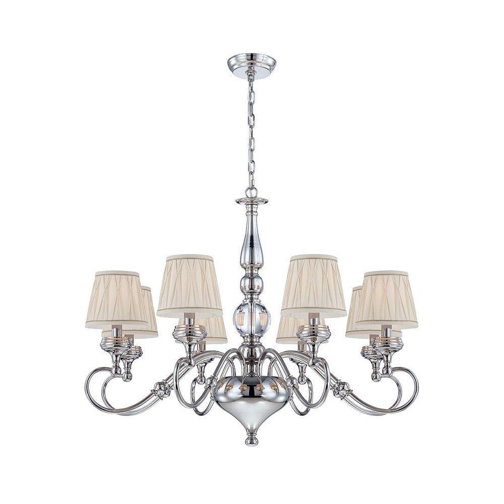 Sophia Collection 8-Light Polished Nickel Chandelier