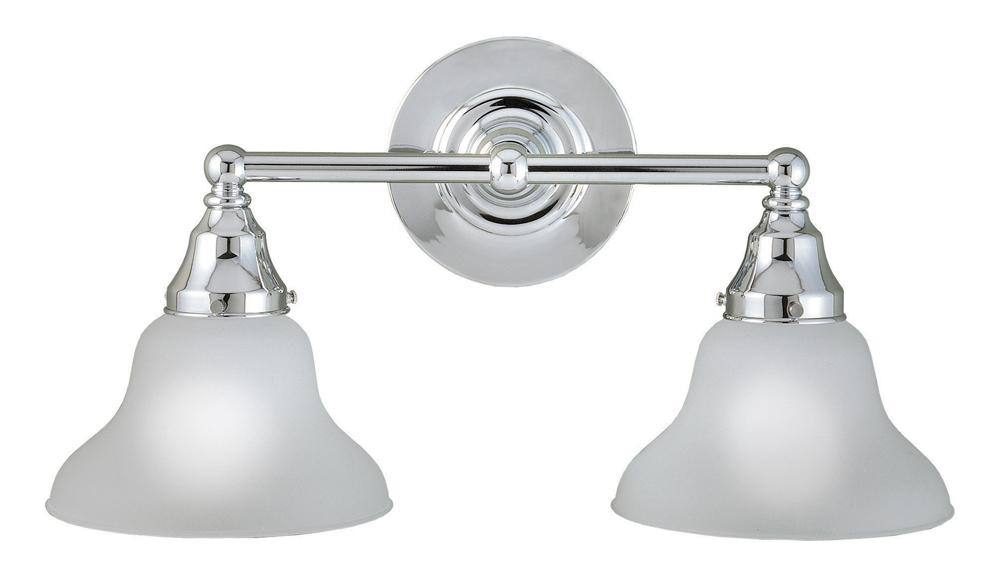 Asten Collection 2-Light Chrome Bath Bar Light