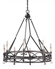 World Imports WI8001885 - 8-Light Textured Rust Medium Chandelier