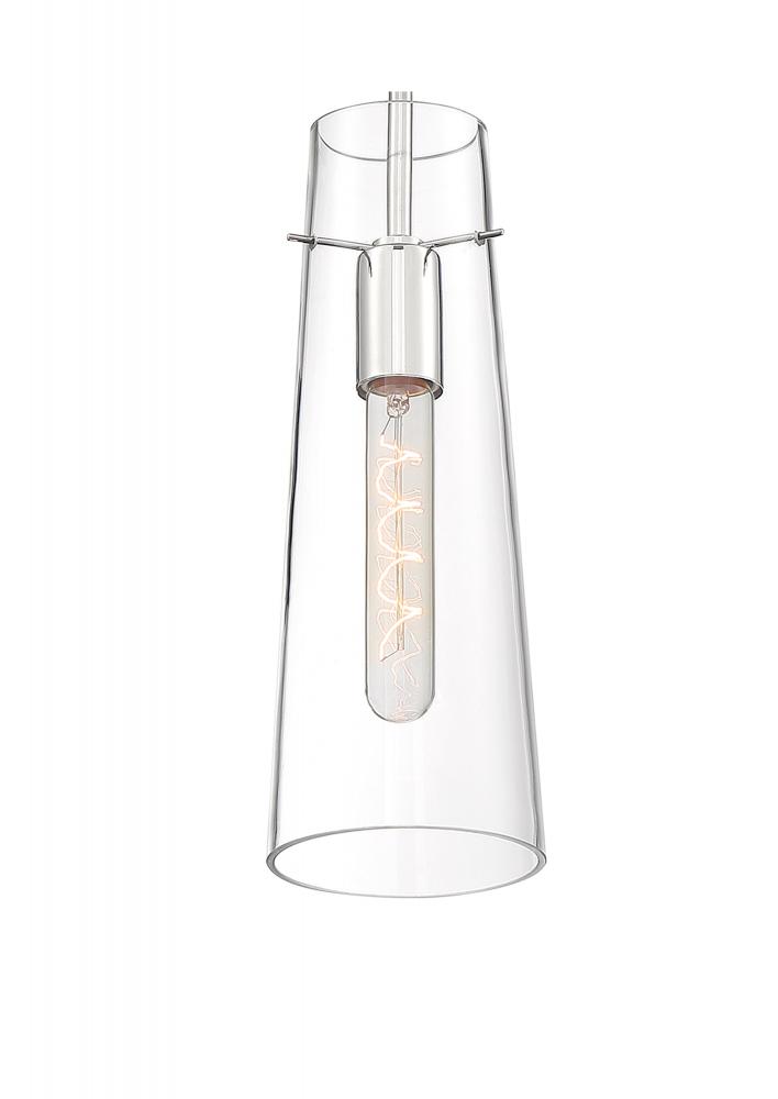 Alondra - 1 Light Mini Pendant with Clear Glass - Polished Nickel Finish