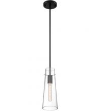 Nuvo 60/6880 - Alondra - 1 Light Mini Pendant with Clear Glass - Black Finish