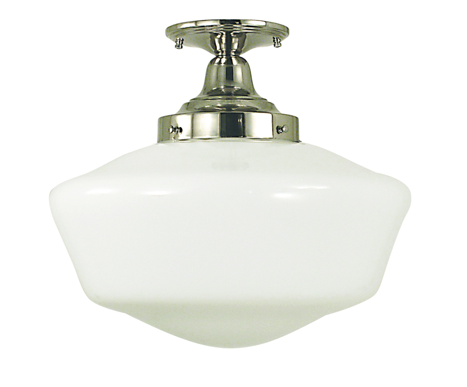 1-Light Polished Brass Taylor Flush / Semi-Flush Mount