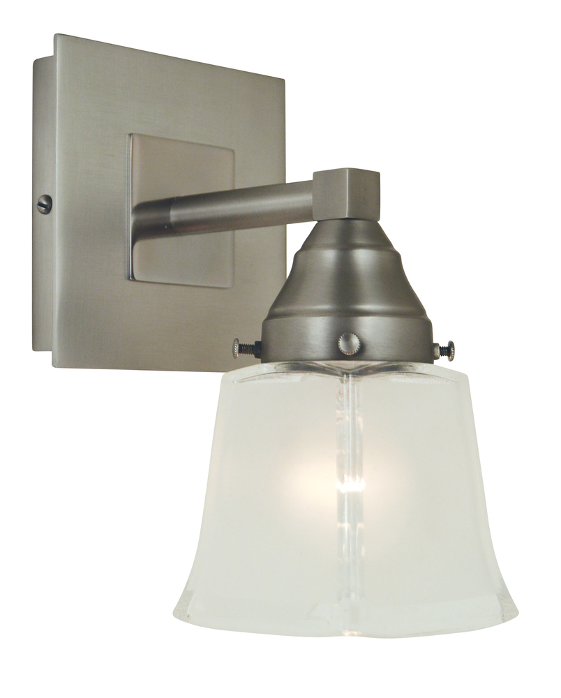 1-Light Satin Pewter/Polished Nickel Mercer Sconce