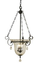 Framburg 2919 MBLACK - 3-Light Matte Black Carcassonne Foyer Chandelier