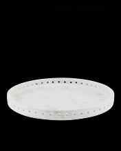 Currey 1200-0592 - Freya Large White Marble Tray