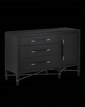 Currey 3000-0250 - Verona Black Three-Drawer Chest