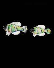 Currey 1200-0564 - Rialto Green Glass Fish Set of