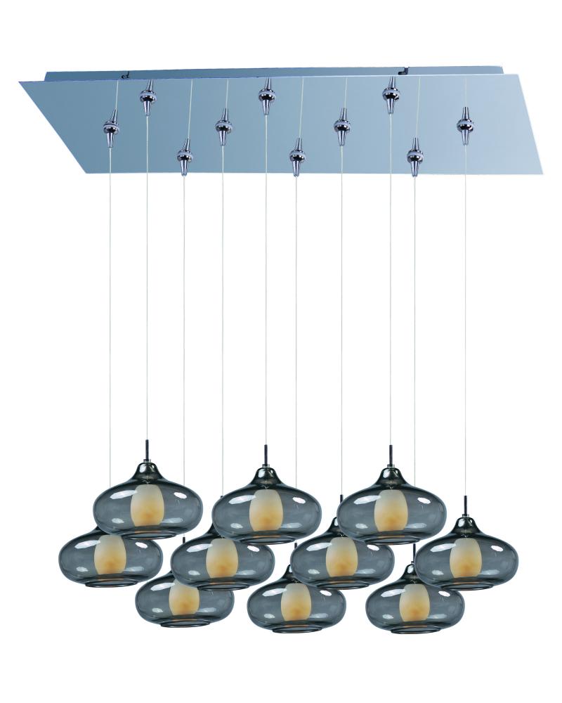 Graduating 10-Light RapidJack Pendant and Canopy